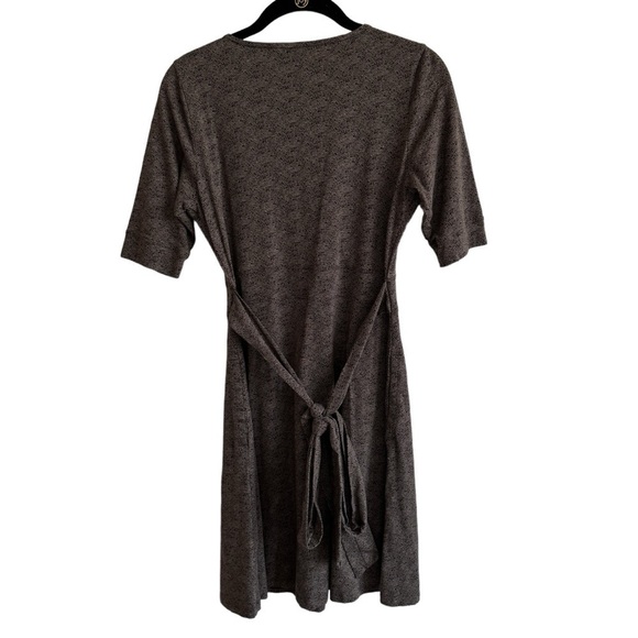 Toad & Co Cue Wrap Cafe Dress, Buffalo Herringbone Print, Size S - Picture 5 of 8